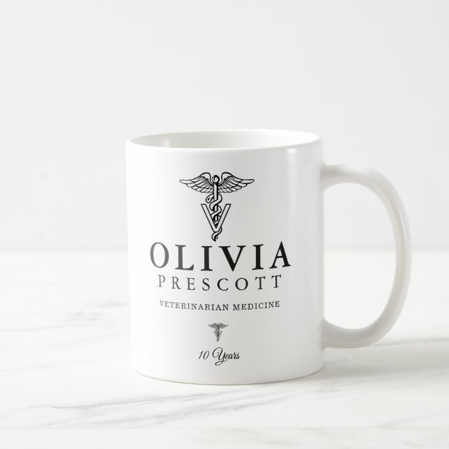 Caneca De Café Aposentadoria profissional veterinária da (Direita)