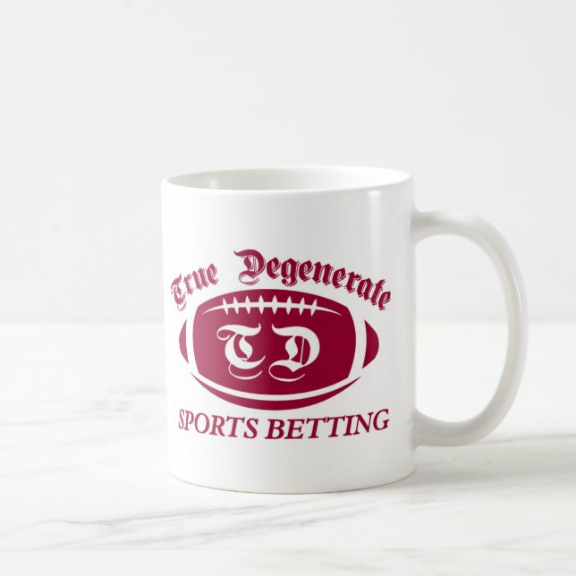 Caneca De Café Aposta Degenerate verdadeira dos esportes (Direita)