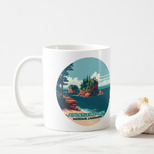 Caneca De Café Apostle Islands National Lakeshore Wisconsin Retro