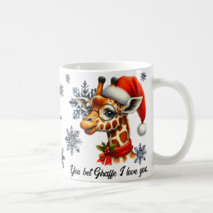 Caneca De Café Aposto que a girafa te amo.