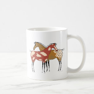 Caneca De Café Appaloosa de dois cavalos & design da pintura