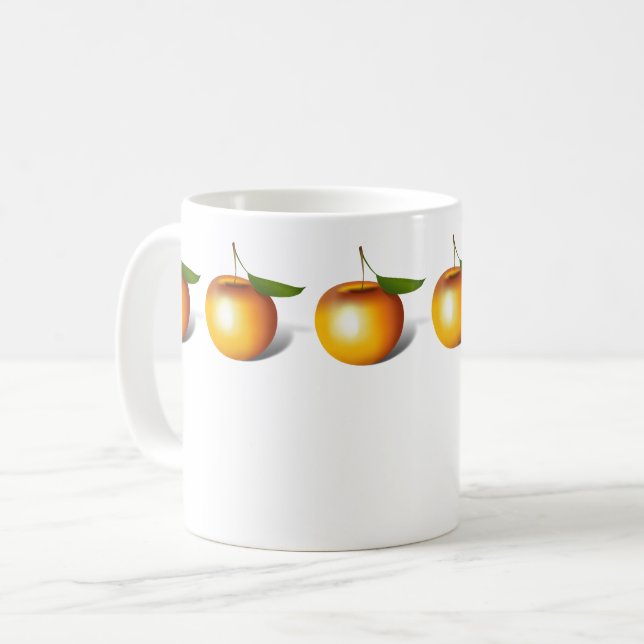 Caneca De Café Apple 3-d (Frente Esquerda)