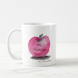 Caneca De Café Apple com nome de professor, de estudante, persona