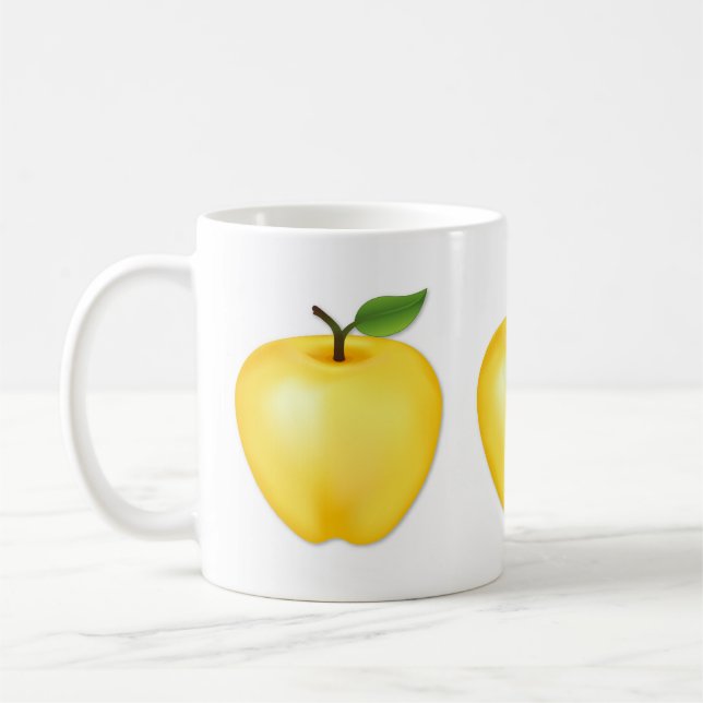 Caneca De Café Apple deliciosa do ouro (Esquerda)