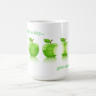 Caneca De Café Apple verde para a vida