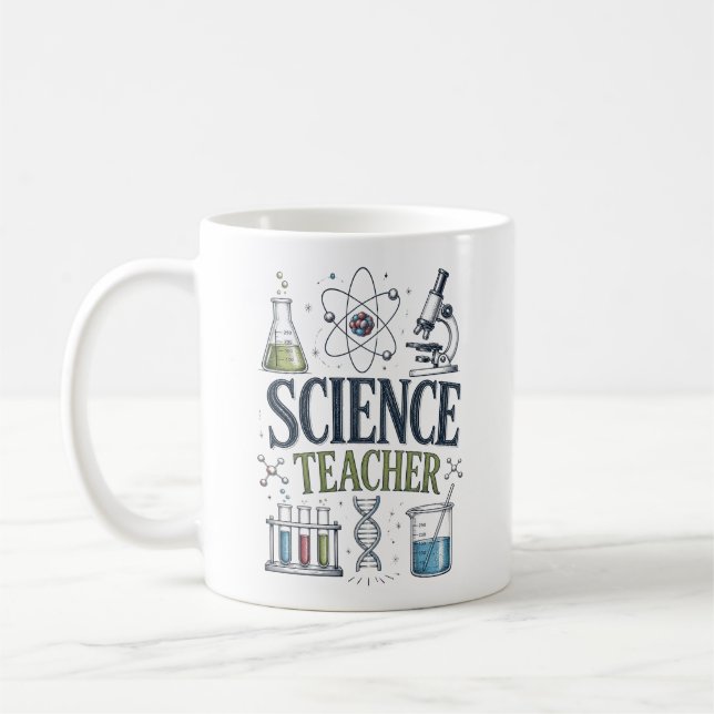 Caneca De Café Apreciação ao Professor de Ciências (Esquerda)