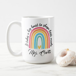 Caneca De Café Apreciação ao Professor É preciso um Grande Coraçã