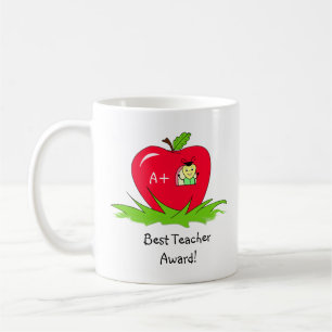 Caneca De Café Apreciação Apple do professor para o melhor