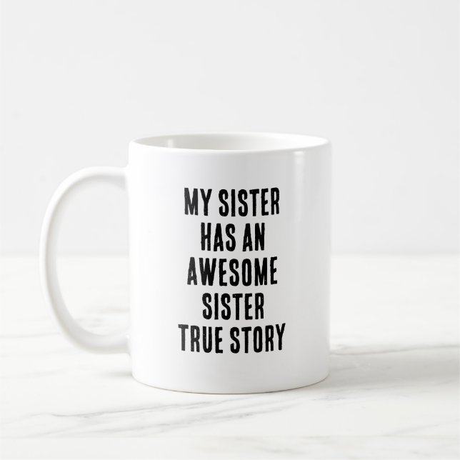 Caneca De Café Apreciação da Irmã Engraçada (Esquerda)