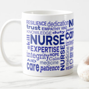Caneca De Café Apreciação da Tipografia Azul dos Valores da Enfer