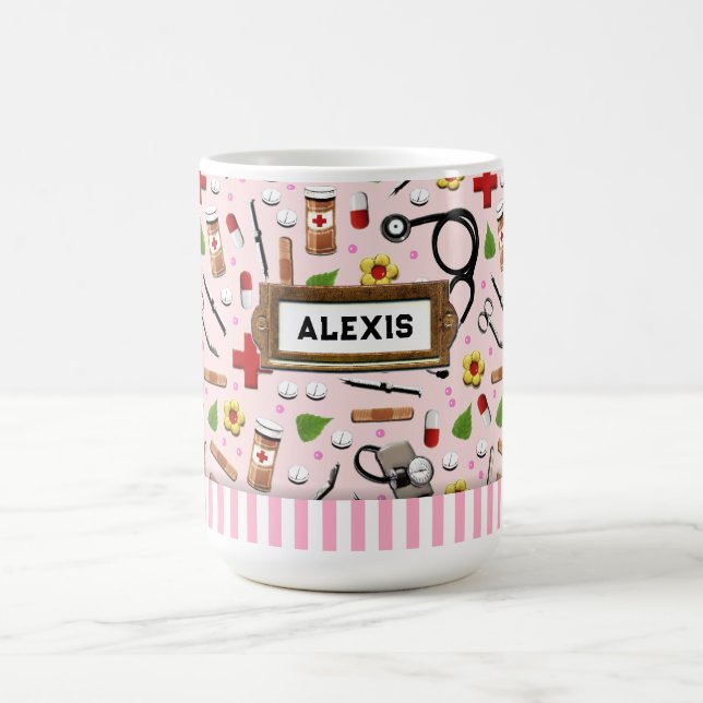 Caneca De Café Apreciação de Enfermeiro (Centro)