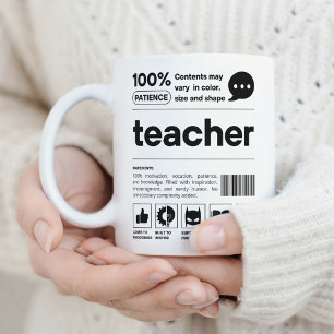 Caneca De Café Apreciação de Professores Código de Barras Engraça