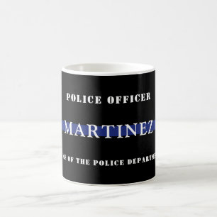 Caneca De Café Apreciação do Agente Policial Thin Blue Line