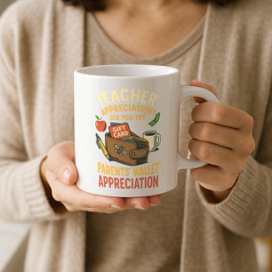 Caneca De Café Apreciação Engraçada Do Professor; Carteira De Par