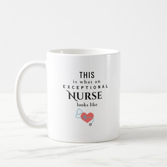 Caneca De Café Apreciação Excepcional de Enfermeira (Esquerda)