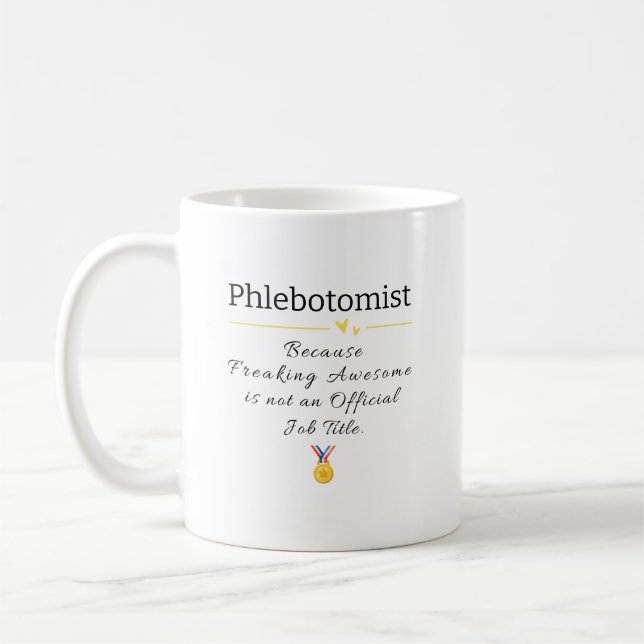 Caneca De Café Apreciação Flebotomista Engraçada (Esquerda)