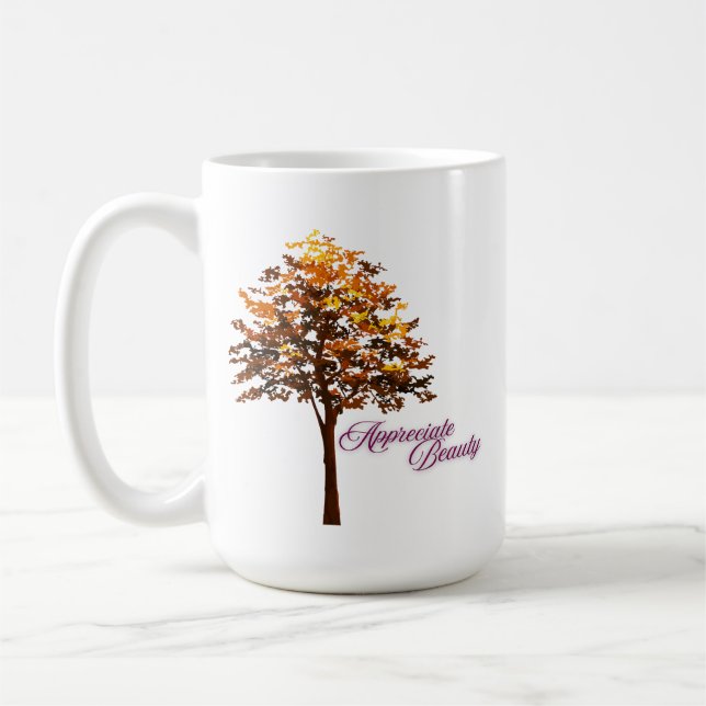 Caneca De Café Aprecie a Beleza da Árvore de Outono (Esquerda)