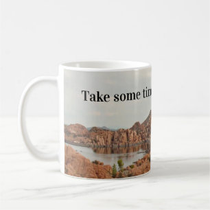 Caneca De Café Aprecie o lago vermelho rock da arizona do