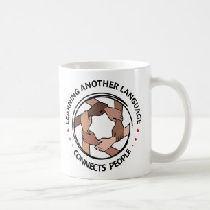 Caneca De Café Aprendendo Outro Idioma Conecta Pessoas