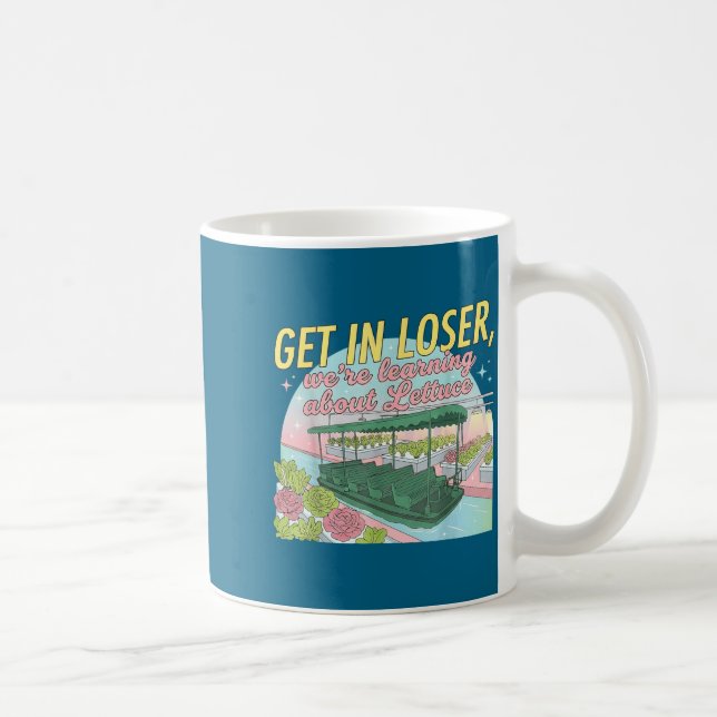 Caneca De Café Aprendendo sobre a família de alface que combina c (Direita)