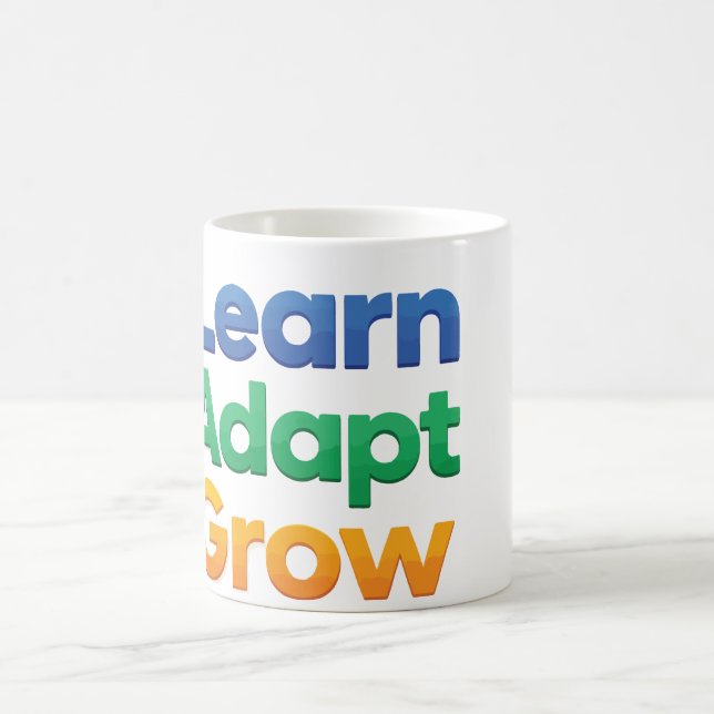 Caneca De Café Aprender Adaptar Crescer (Centro)