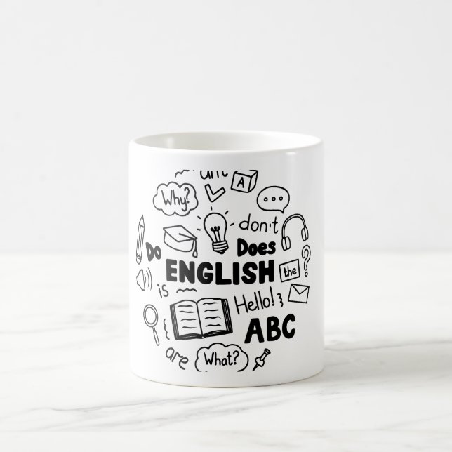 Caneca De Café Aprendizado de Inglês com Design de Expressão Idio (Centro)