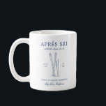 Caneca De Café Après Ski Com A Noiva Para Ser Bach Weekend<br><div class="desc">Este design apresenta um texto ousado moderno,  vibrações de neve com elementos desenhados à mão.</div>