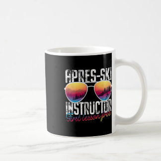 Caneca De Café Apres Ski Instrutor First Lesson Free Lesson Skiin