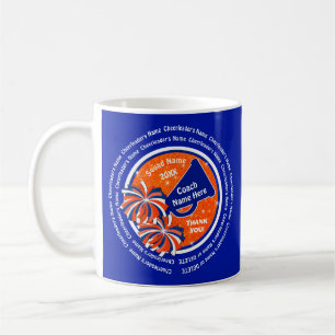 Caneca De Café Apresentações de treinador cor de laranja, azul 