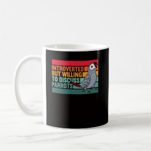 Caneca De Café Apresentada Mas Parrots Cinza Africana