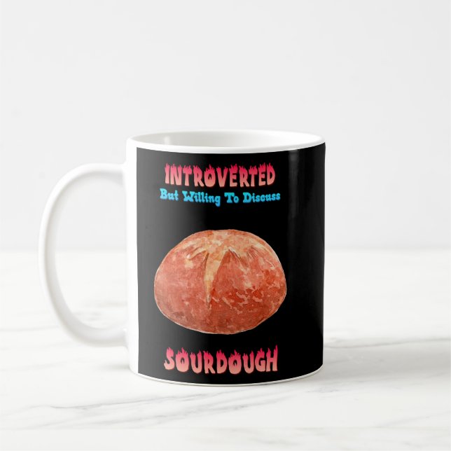 Caneca De Café Apresentado Sourdough Bread Engraçado (Esquerda)