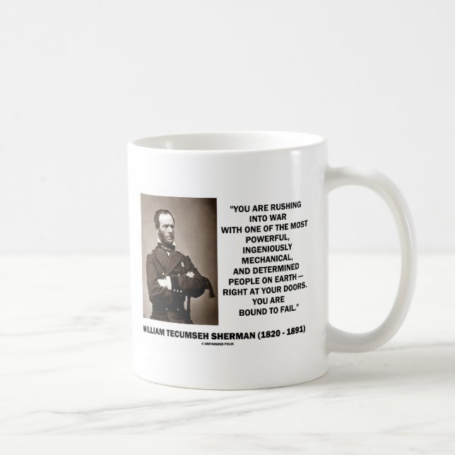 Caneca De Café Apressar-se para a Guerra Está Condado ao Fracasso (Direita)
