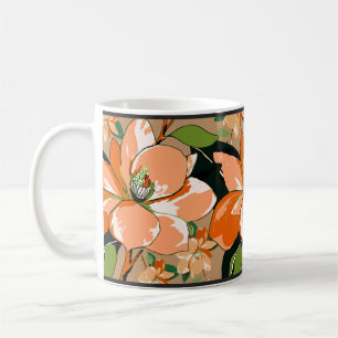 Caneca De Café Apricot Azalea em Tan