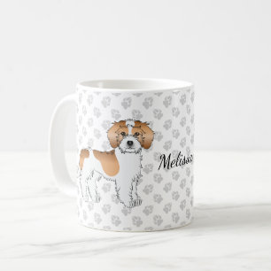 Caneca De Café Apricot Particolore Mini Goldendoodle Cachorro e N