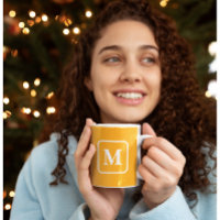 Apricot Perfection - Monograma Coffee Mug