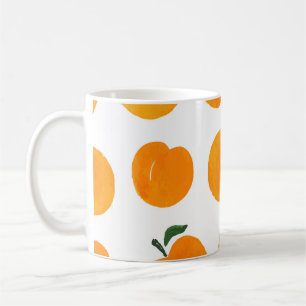 Caneca De Café Apricots Watercolor White Background Vintage
