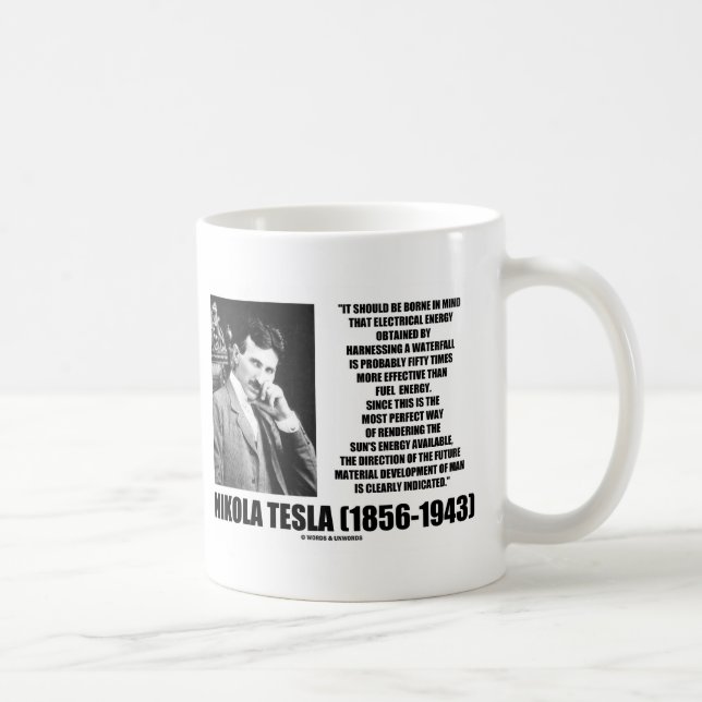 Caneca De Café Aproveitando citações de Tesla da energia de um (Direita)