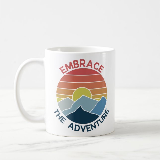 Caneca De Café Aproveite a aventura da aventura na montanha (Esquerda)