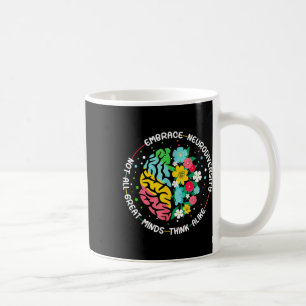 Caneca De Café Aproveite a neurodiversidade cerebral Autismo de c