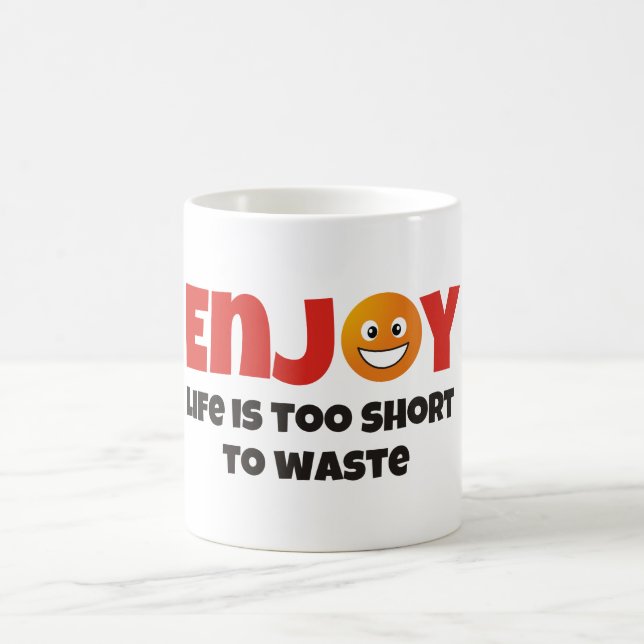 Caneca De Café Aproveite a vida (Centro)