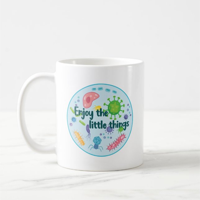 Caneca De Café Aproveite as Coisas Engraçadas Biologia (Esquerda)
