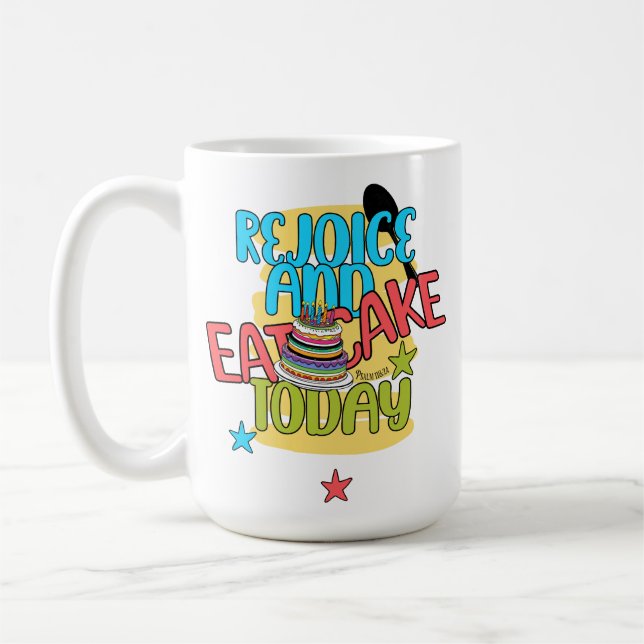 Caneca De Café Aproveite E Coma Bolo Hoje - Salmo 118:24 (Esquerda)
