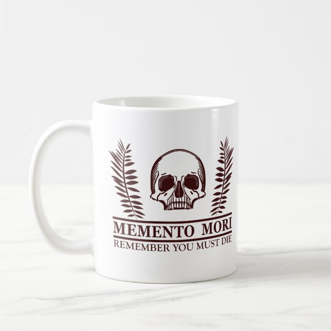 Caneca De Café Aproveite o Dia Memento Mori caveira (Esquerda)