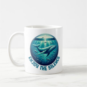 Caneca De Café Aproveite o silêncio - Arte majestosa no oceano ba