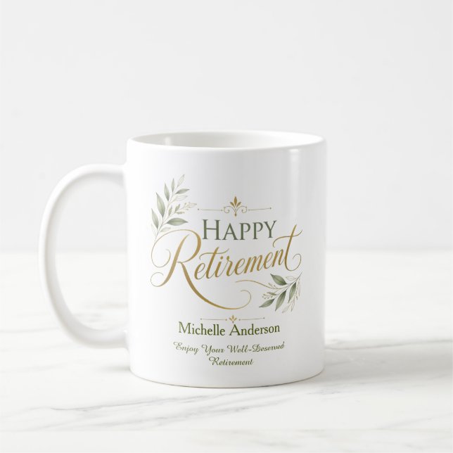 Caneca De Café Aproveite Sua Aposentadoria Merecida Personalizada (Esquerda)