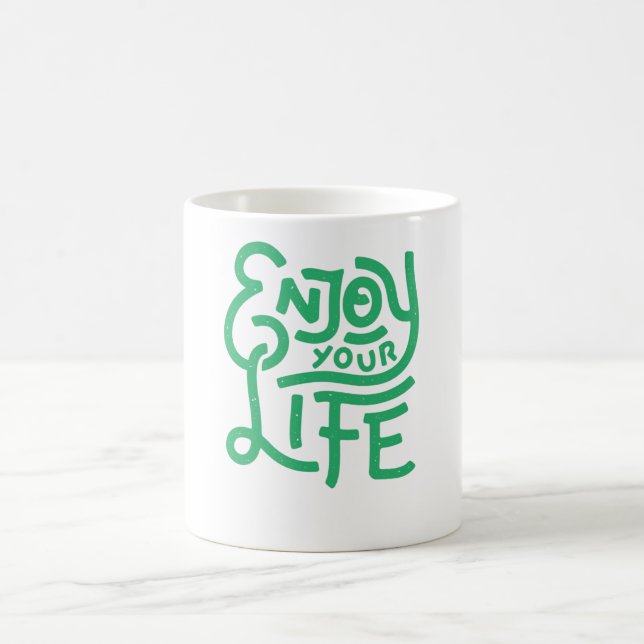 Caneca De Café Aproveite sua vida (Centro)