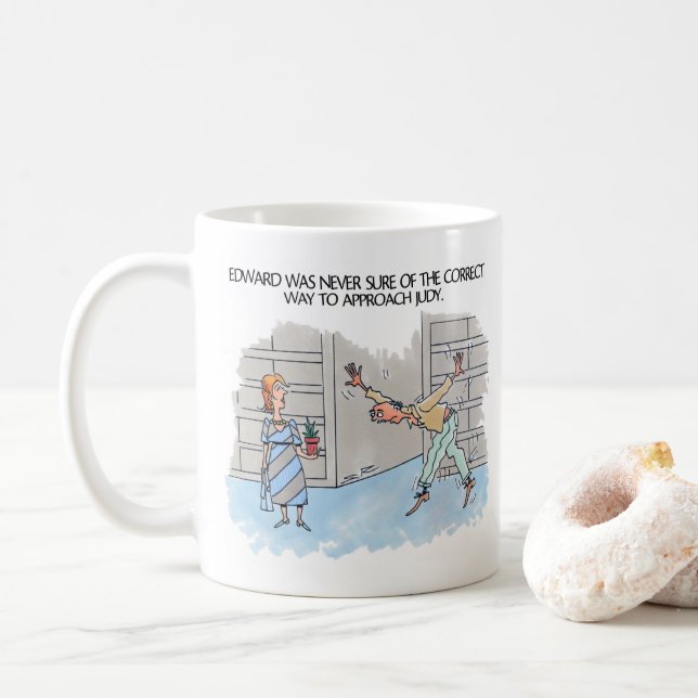 Caneca De Café Aproximação correta (Com Donut)