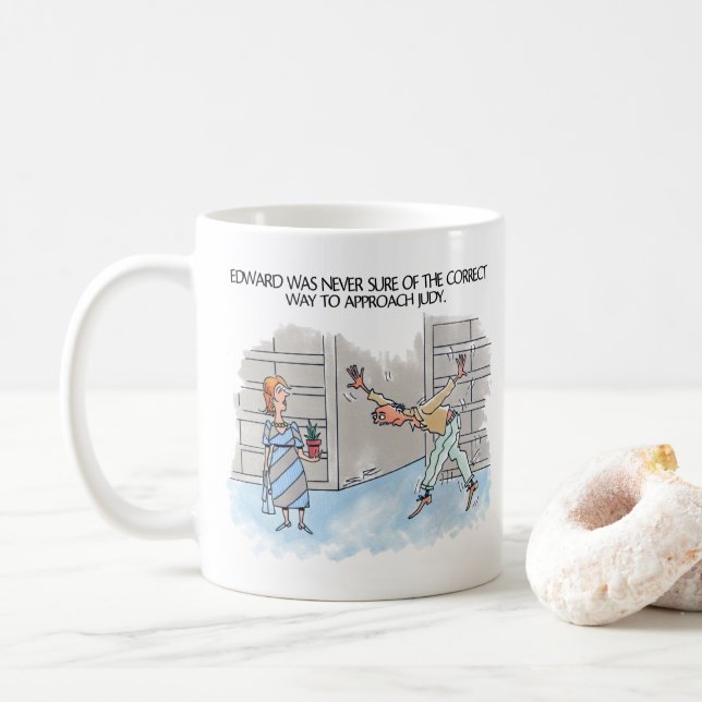 Caneca De Café Aproximação correta (Com Donut)