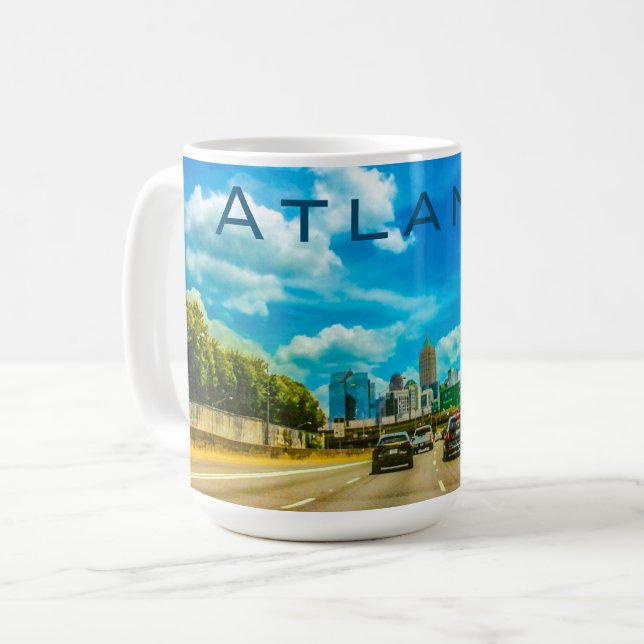 Caneca De Café Aproximando-se de Atlanta (Frente Esquerda)