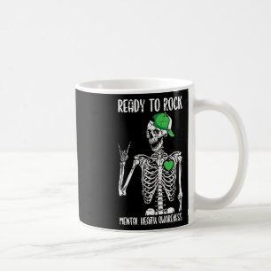 Caneca De Café Aproximar a Saúde Mental Esqueleto Rocha Mão